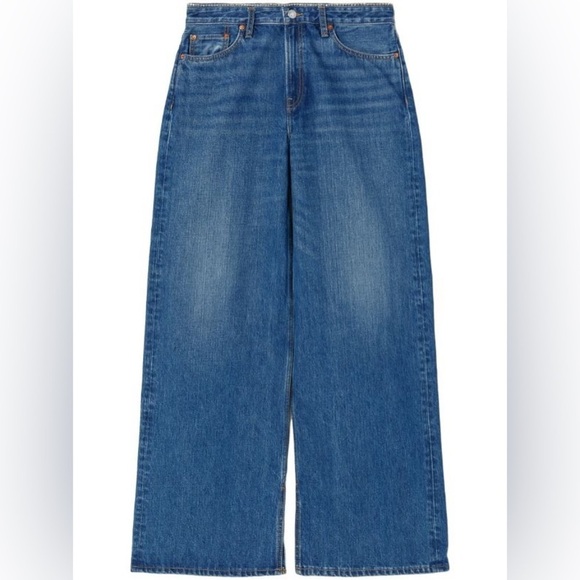 Re/Done Low Rider Loose Jeans in Crystal Bay Fade - Picture 4 of 9